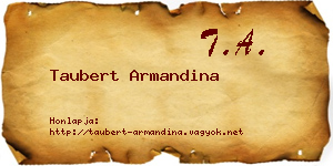 Taubert Armandina névjegykártya